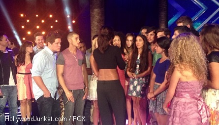 Kelly Rowland with THE X FACTOR Final 16