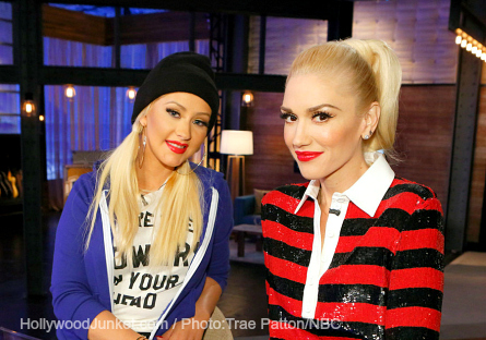 Pictured (l-r): Christina Aguilera, Gwen Stefani