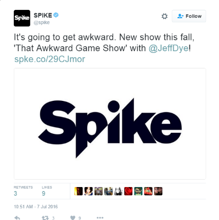 That Awkward Game Show, Spike TV tweet